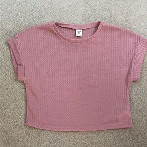 H&M Pink Textured Crop Top